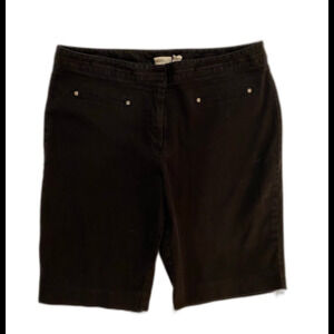 Cato Walking Shorts Black Womens Size 14 Large Casual Summer Vacation Beach